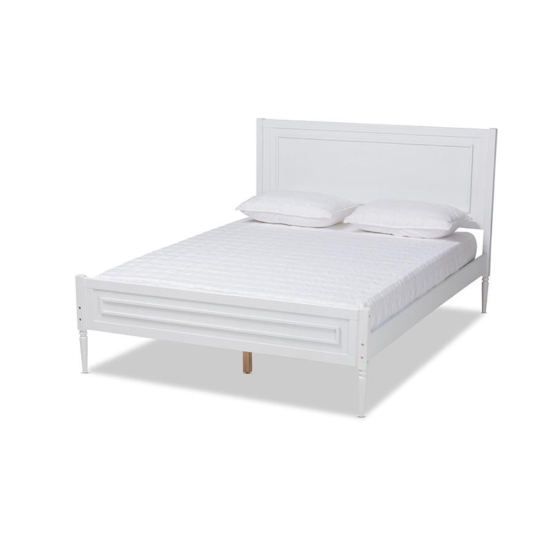 Baxton Studio Daniella Modern and Contemporary White Finished Wood Full Size Platform Bed | Beds | Modishstore