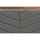 Baxton Studio Iden Modern and Contemporary Dark Grey Fabric Upholstered and Walnut Brown Finished Wood Twin Size Headboard | Headboards | Modishstore - 4