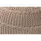 Baxton Studio Palmas Modern and Contemporary Bohemian Beige Handwoven Pet Yarn Pouf Ottoman | Ottomans | Modishstore - 3