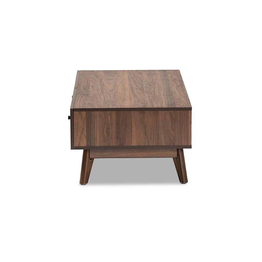 Baxton Studio Hartman Mid-Century Modern Walnut Brown Finished Wood Coffee Table | Coffee Tables | Modishstore - 4
