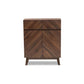 Baxton Studio Hartman Mid-Century Modern Walnut Brown Finished Wood Shoe Cabinet | Cabinets | Modishstore - 3