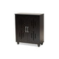 Baxton Studio Renley Modern and Contemporary Black Finished Wood 2-Door Shoe Storage Cabinet | Cabinets | Modishstore - 2