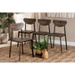 Baxton Studio Ornette Mid-Century Modern Walnut Brown Finished Wood and Black Metal 4-Piece Dining Chair Set | Dining Chairs | Modishstore