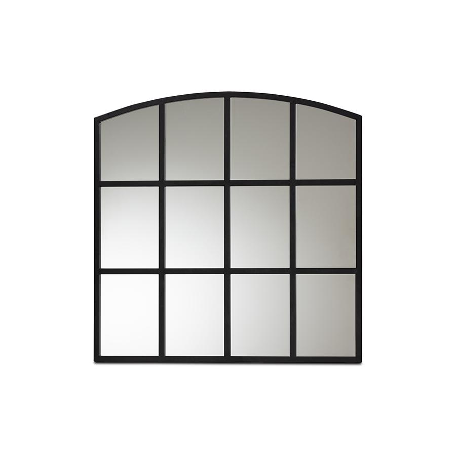 Baxton Studio Barrington Modern and Contemporary Black Finished Metal Accent Wall Mirror | Mirrors | Modishstore - 2