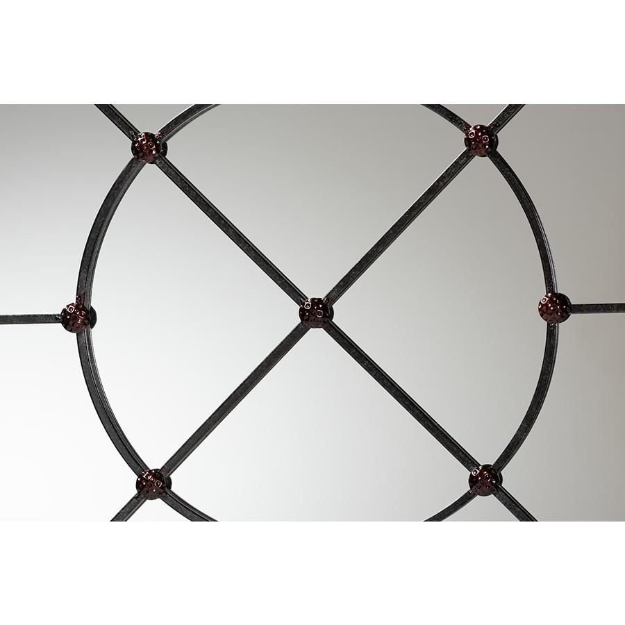 Baxton Studio Ohara Modern and Contemporary Black Finished Metal Accent Wall Mirror | Mirrors | Modishstore - 3