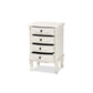 Baxton Studio Callen Classic and Traditional White Finished Wood 4-Drawer Nightstand | Nightstands | Modishstore - 2