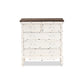 Baxton Studio Levron Classic and Traditional Two-Tone Walnut Brown and Antique White Finished Wood 5-Drawer Storage Cabinet | Drawers | Modishstore - 4