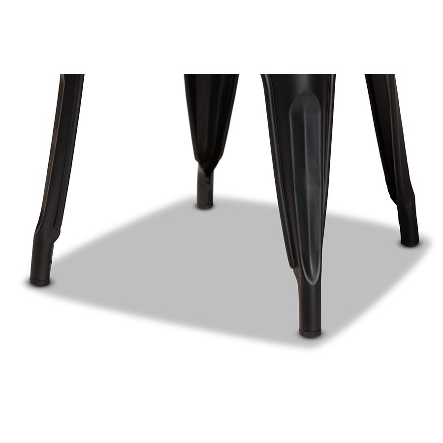 Baxton Studio Ryland Modern Industrial Black Finished Metal 4-Piece Dining Chair Set | Dining Chairs | Modishstore - 4