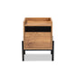 Baxton Studio Tasman Modern and Contemporary Industrial Natural Brown Finished Wood and Black Metal End Table | End Tables | Modishstore - 4