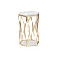 Baxton Studio Kalena Modern and Contemporary Gold Metal End Table with Marble Tabletop | End Tables | Modishstore - 2
