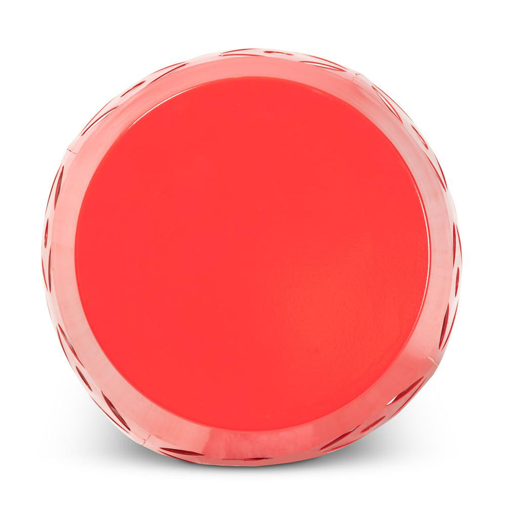 Baxton Studio Hallie Modern and Contemporary Red Finished Metal Outdoor Side Table | Outdoor Tables | Modishstore - 3