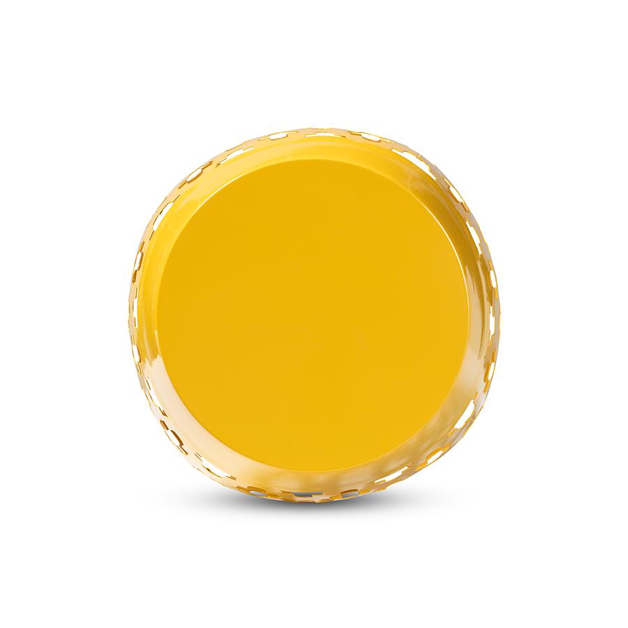 Baxton Studio Branson Modern and Contemporary Yellow Finished Metal Outdoor Side Table | Outdoor Tables | Modishstore - 3