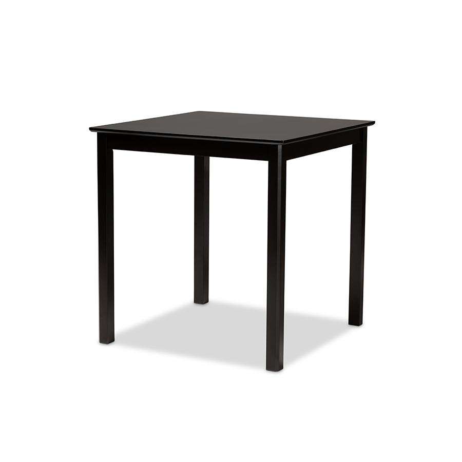 Baxton Studio Gideon Modern and Contemporary Sand Fabric Upholstered and Dark Brown Finished Wood 5-Piece Pub Set | Dining Sets | Modishstore - 4