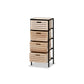 Baxton Studio Gelsey Modern Industrial Oak Brown Finished Wood and Black Metal 4-Drawer Storage Cabinet | Cabinets | Modishstore - 3