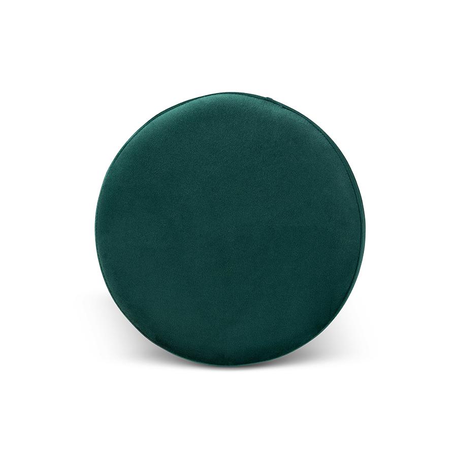 Baxton Studio Chaela Contemporary Glam and Luxe Green Velvet Fabric Upholstered and Gold Finished Metal Ottoman | Ottomans | Modishstore - 3