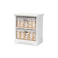 Baxton Studio Rianne Modern Transitional White Finished Wood 2-Basket Storage Unit | Cabinets | Modishstore