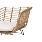 Baxton Studio Giorgia Modern and Contemporary Beige Fabric Upholstered and Brown Synthetic Rattan 2-Piece Patio Chair Set | Outdoor Chairs | Modishstore - 4