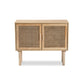 Baxton Studio Maclean Mid-Century Modern Rattan and Natural Brown Finished Wood 2-Door Sideboard Buffet | Sideboards | Modishstore - 3