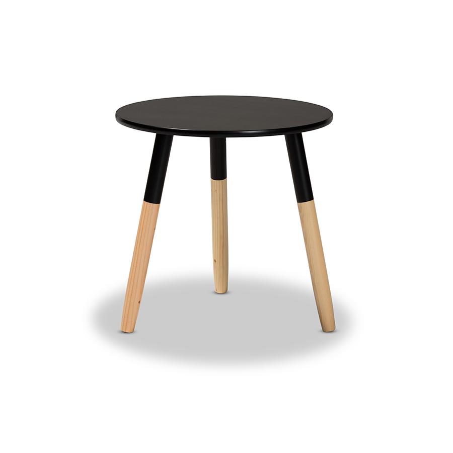Baxton Studio Obert Mid-Century Modern Two-Tone Black and Oak Brown Finished Wood Coffee Table | Coffee Tables | Modishstore - 2