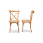 Baxton Studio Tartan Mid-Century Modern Brown Woven Rattan and Wood 2-Piece Dining Chair Set | Dining Chairs | Modishstore - 4