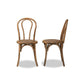 Baxton Studio Dacian Mid-Century Modern Brown Woven Rattan and Walnut Brown Wood 2-Piece Dining Chair Set | Dining Chairs | Modishstore - 4