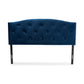 Baxton Studio Leone Modern and Contemporary Navy Blue Velvet Fabric Upholstered Full Size Headboard | Headboards | Modishstore - 2