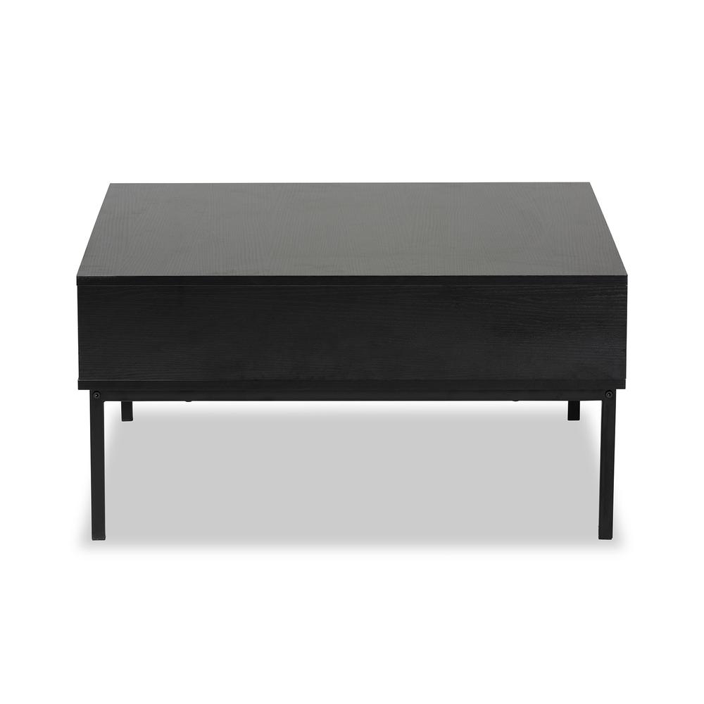 Baxton Studio Haben Modern and Contemporary Two-Tone Oak Brown and Black Finished Wood Coffee Table | Coffee Tables | Modishstore - 4
