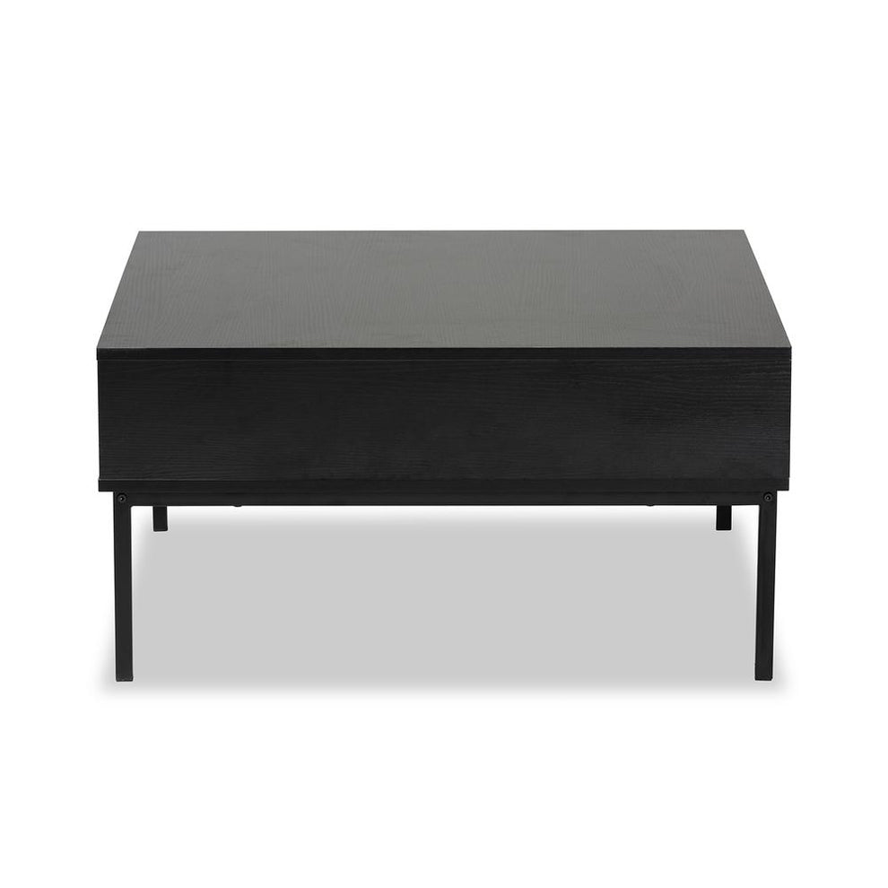 Baxton Studio Haben Modern and Contemporary Two-Tone Oak Brown and Black Finished Wood Coffee Table | Coffee Tables | Modishstore - 4