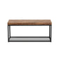 Baxton Studio Bardot Modern Industrial Walnut Brown Finished Wood and Black Metal Accent Bench | Benches | Modishstore - 2