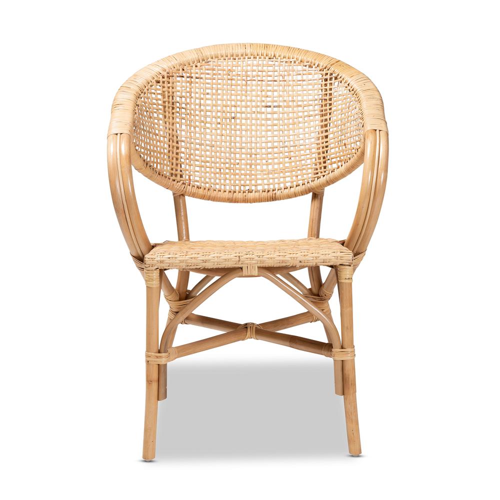 Baxton Studio Varick Modern Bohemian Natural Brown Finished Rattan Dining Chair | Dining Chairs | Modishstore - 3