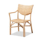 Baxton Studio Damani Modern Bohemian Natural Brown Finished Rattan Dining Chair | Dining Chairs | Modishstore