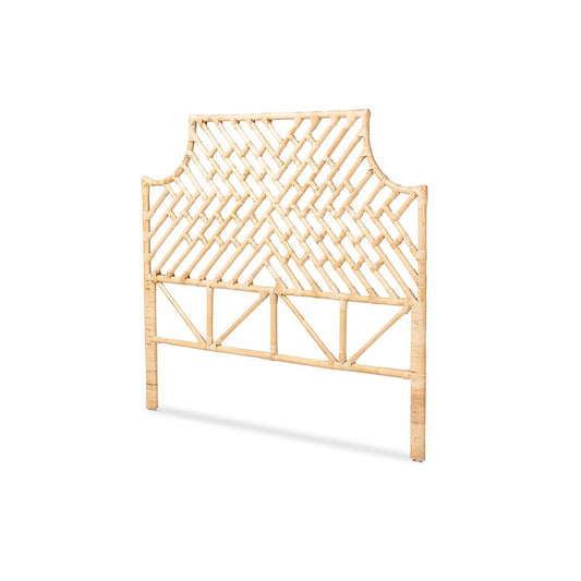 Baxton Studio Jayliah Modern Bohemian Natural Brown Rattan Queen Size Standalone Headboard | Headboards | Modishstore