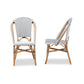 Baxton Studio Genica Classic French Black and White Weaving and Natural Brown Rattan 2-Piece Dining Chair Set | Dining Chairs | Modishstore - 3