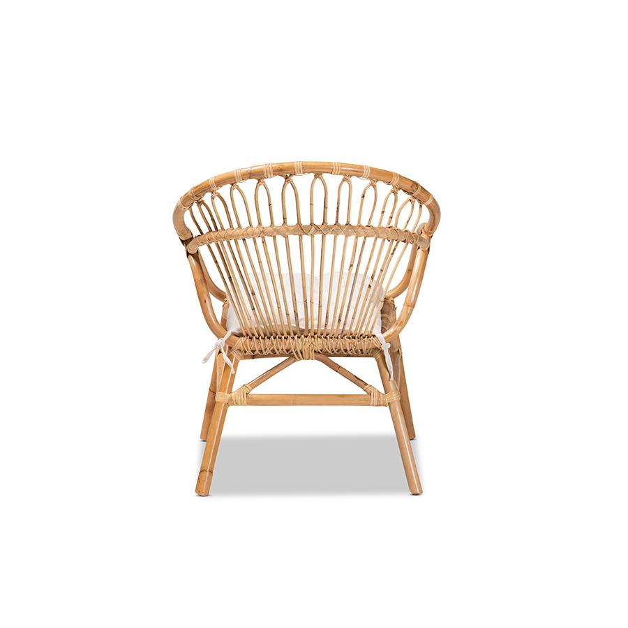 Baxton Studio Benicia Modern Bohemian Natural Brown Rattan Dining Chair | Dining Chairs | Modishstore - 4