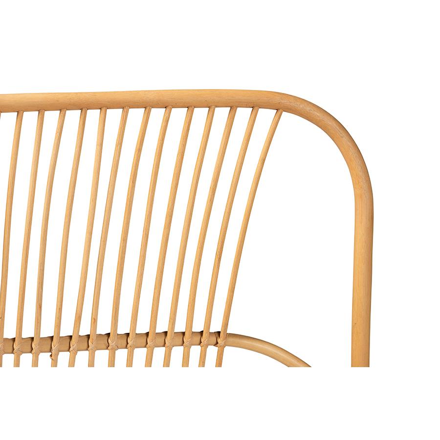 Baxton Studio Laina Modern Bohemian Natural Brown Rattan Queen Size Wall-mount Headboard | Headboards | Modishstore - 3