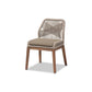 Baxton Studio Jennifer Mid-Century Transitional Grey Woven Rope Mahogany Dining Side Chair | Dining Chairs | Modishstore