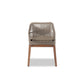 Baxton Studio Jennifer Mid-Century Transitional Grey Woven Rope Mahogany Dining Side Chair | Dining Chairs | Modishstore - 4
