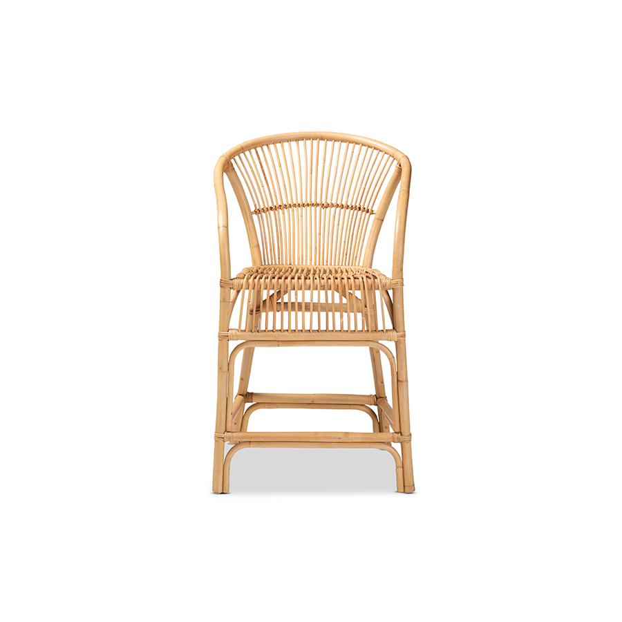 Baxton Studio Murai Modern Bohemian Natural Brown Rattan Counter Stool | Counter Stools | Modishstore - 2