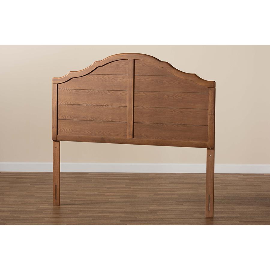 Baxton Studio Clive Vintage Traditional Farmhouse Ash Walnut Finished Wood Queen Size Headboard | Headboards | Modishstore - 4