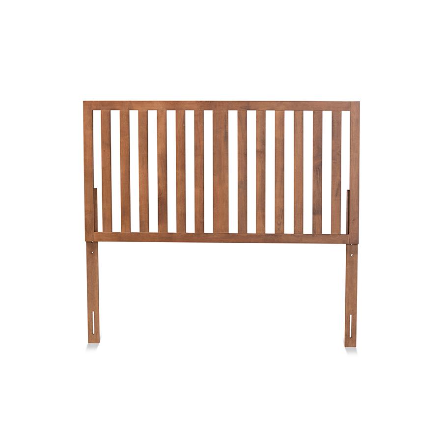 Baxton Studio Oren Modern and Transitional Ash Walnut Finished Wood Queen Size Headboard | Headboards | Modishstore - 2