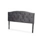 Baxton Studio Leone Modern and Contemporary Grey Velvet Fabric Upholstered Queen Size Headboard | Headboards | Modishstore