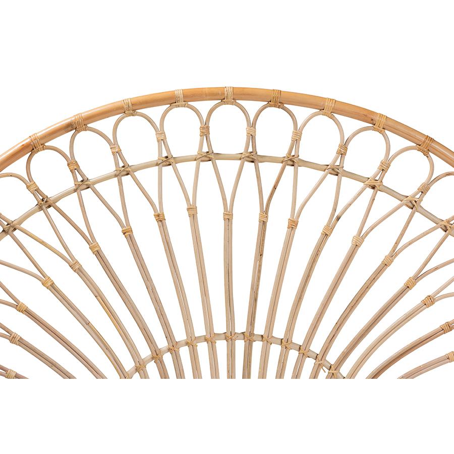Baxton Studio Devereaux Modern Bohemian Natural Brown Rattan King Size Standalone Headboard | Headboards | Modishstore - 3