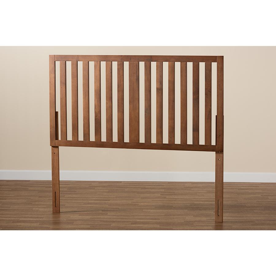 Baxton Studio Oren Modern and Transitional Ash Walnut Finished Wood King Size Headboard | Headboards | Modishstore - 4