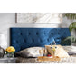 Baxton Studio Felix Modern and Contemporary Navy Blue Velvet Fabric Upholstered King Size Headboard | Headboards | Modishstore - 4