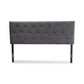 Baxton Studio Felix Modern and Contemporary Grey Velvet Fabric Upholstered King Size Headboard | Headboards | Modishstore - 2