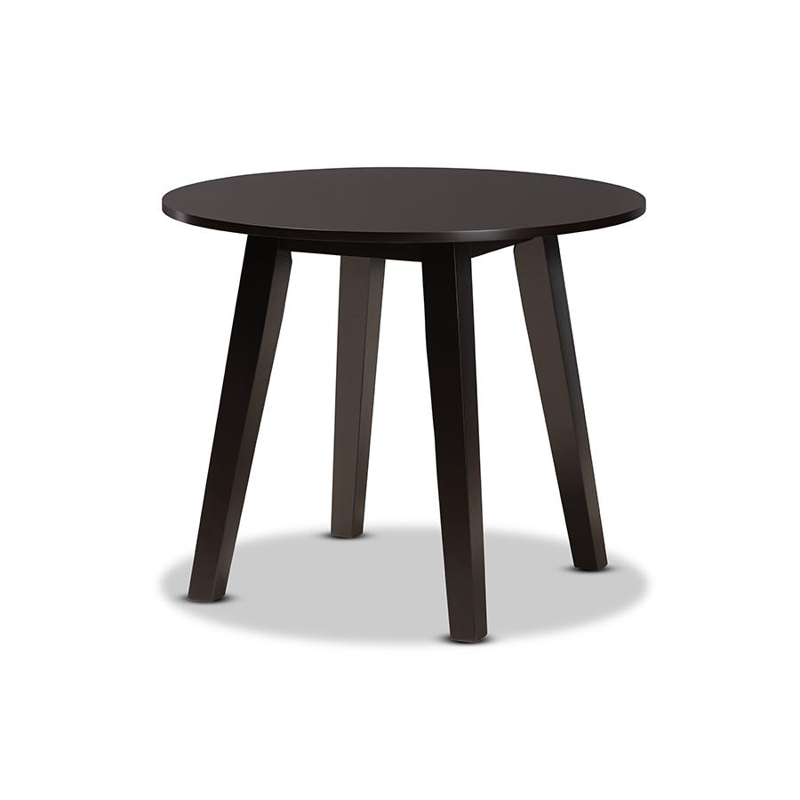 Baxton Studio Derya Modern Transitional Grey Fabric Upholstered and Dark Brown Finished Wood 5-Piece Dining Set | Dining Sets | Modishstore - 4