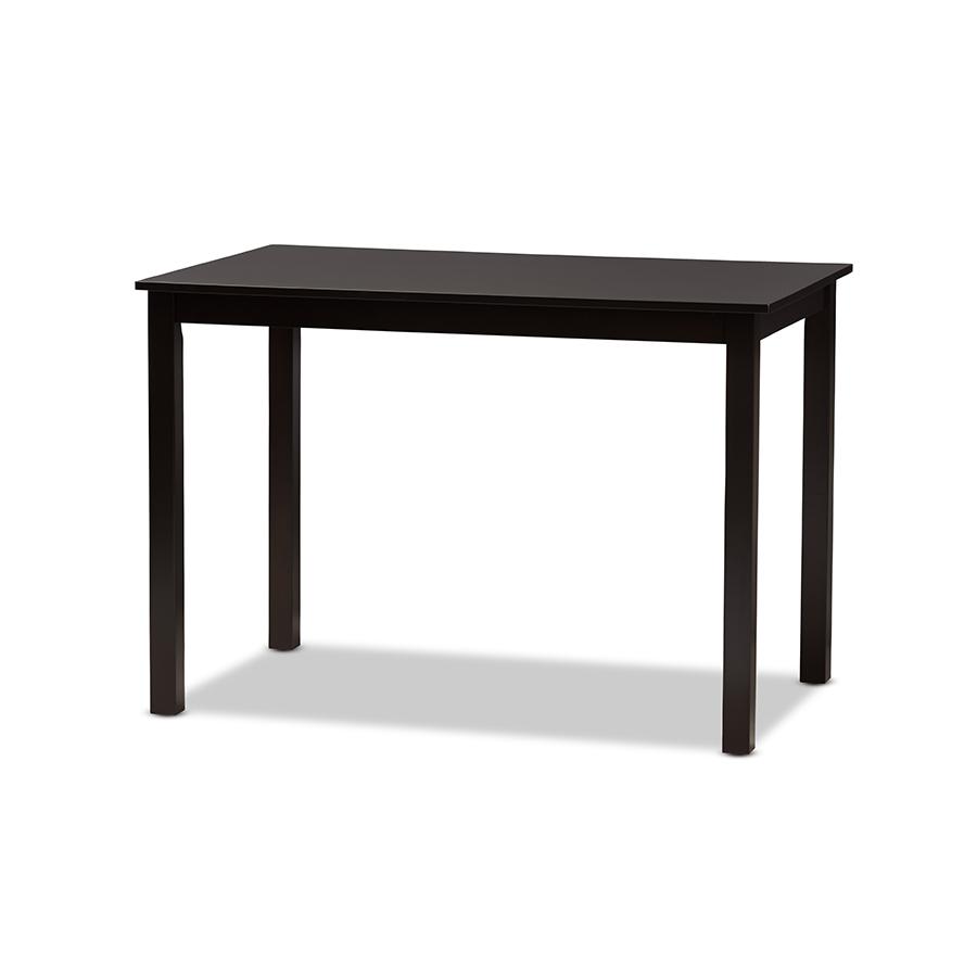 Baxton Studio Sylvia Modern and Contemporary Grey Fabric Upholstered and Dark Brown Finished 5-Piece Dining Set | Dining Sets | Modishstore - 5