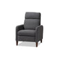 Baxton Studio Casanova Mid-century Modern Grey Fabric Upholstered Lounge Chair | Lounge Chairs | Modishstore