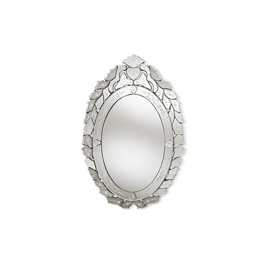 Baxton Studio Livia Classic and Traditional Silver Finished Venetian Style Accent Wall Mirror | Mirrors | Modishstore - 4
