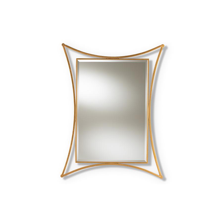 Baxton Studio Melia Modern and Contemporary Antique Gold Finished Rectangular Accent Wall Mirror | Mirrors | Modishstore - 4